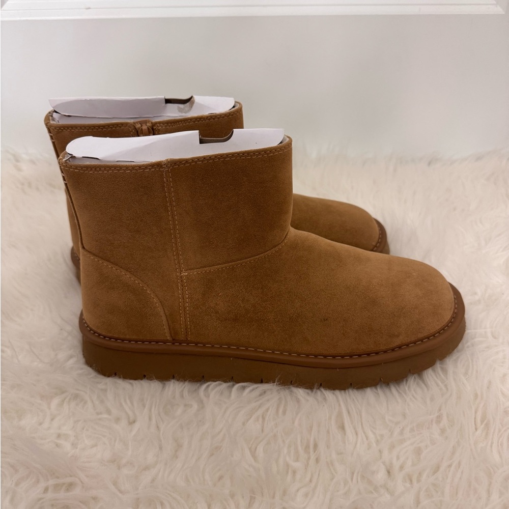 Universal Thread Black/Tan Suede Ankle Boots - NWT NO BOX